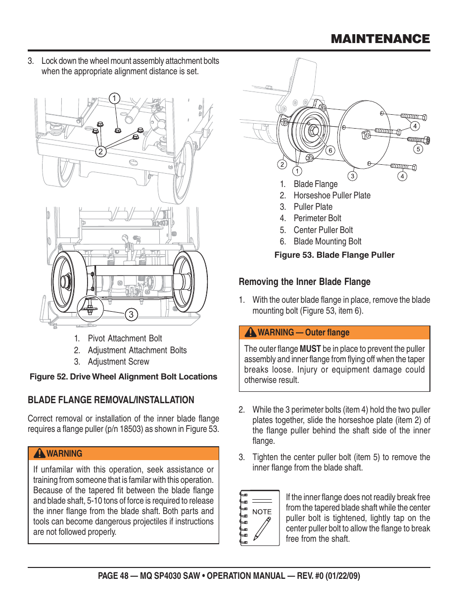 Maintenance | Multiquip SP403030 User Manual | Page 48 / 60