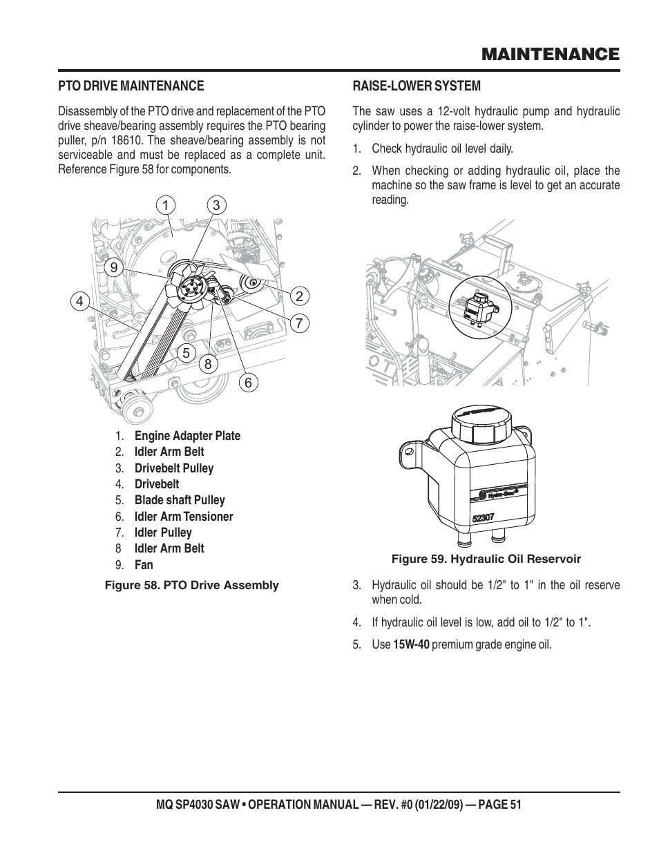 Maintenance | Multiquip SP403030 User Manual | Page 51 / 60