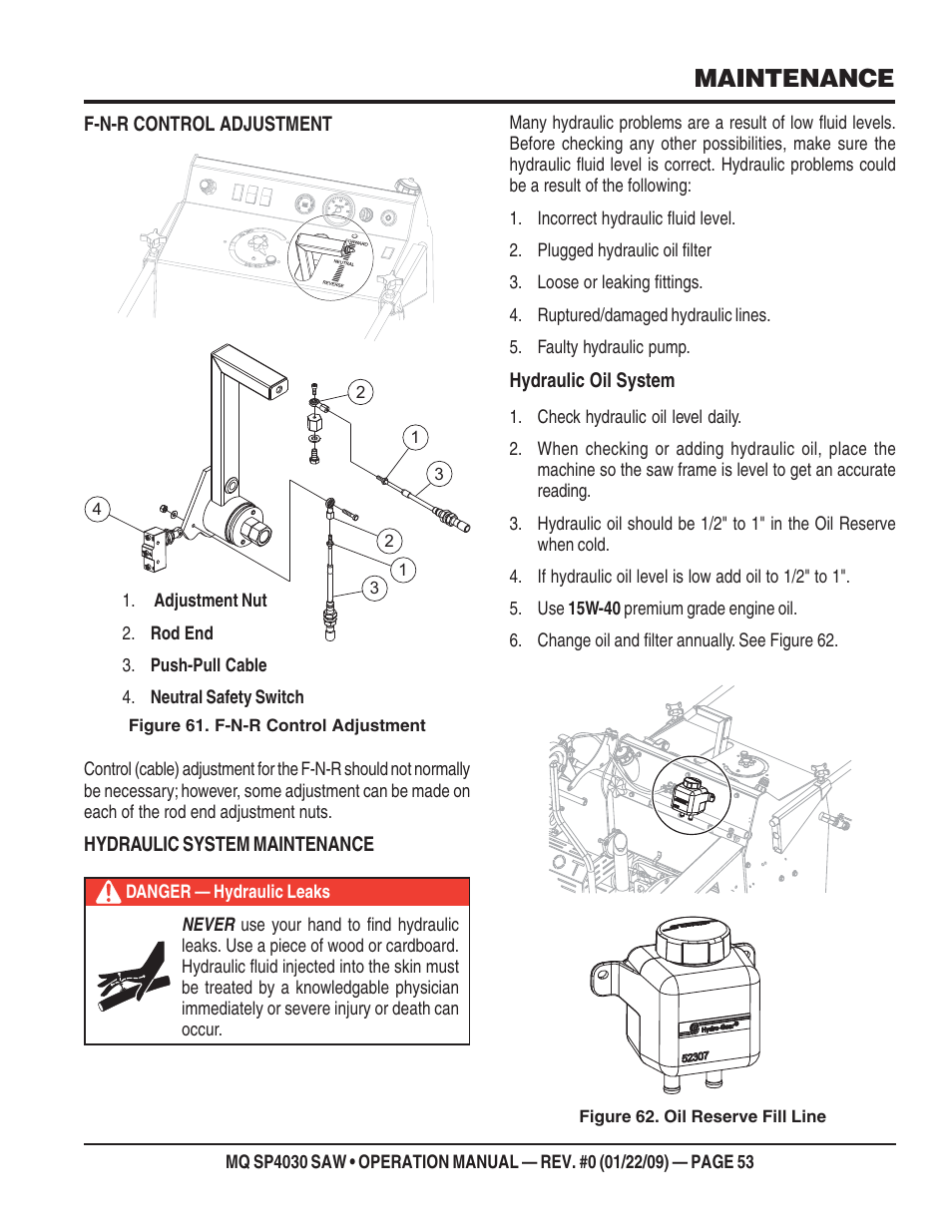 Maintenance | Multiquip SP403030 User Manual | Page 53 / 60