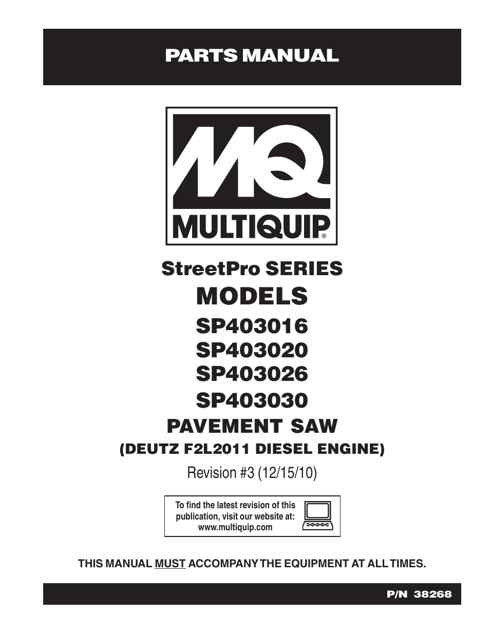 Multiquip SP403030 User Manual | 66 pages