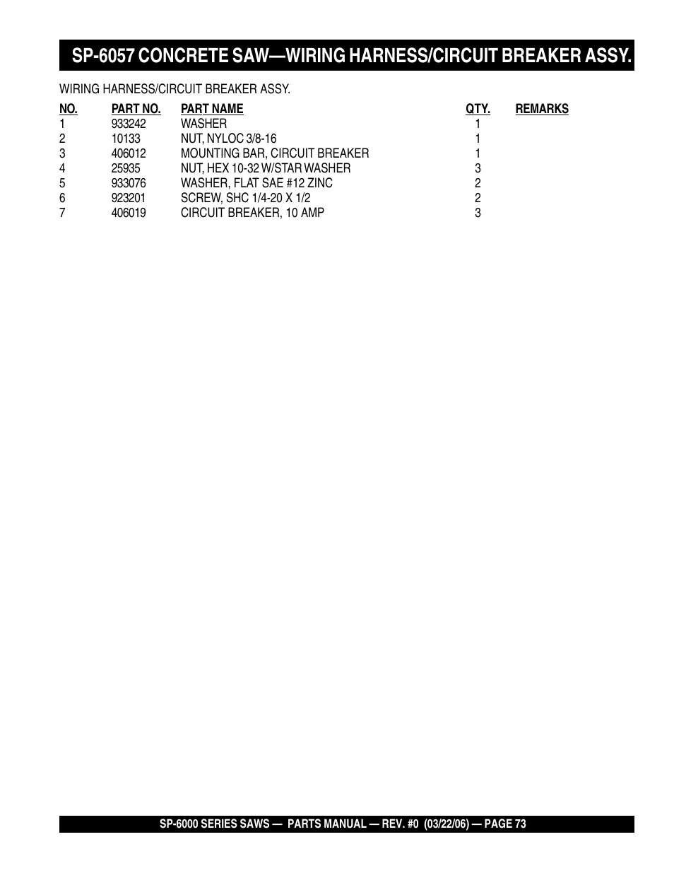 Multiquip SP605736 User Manual | Page 73 / 90