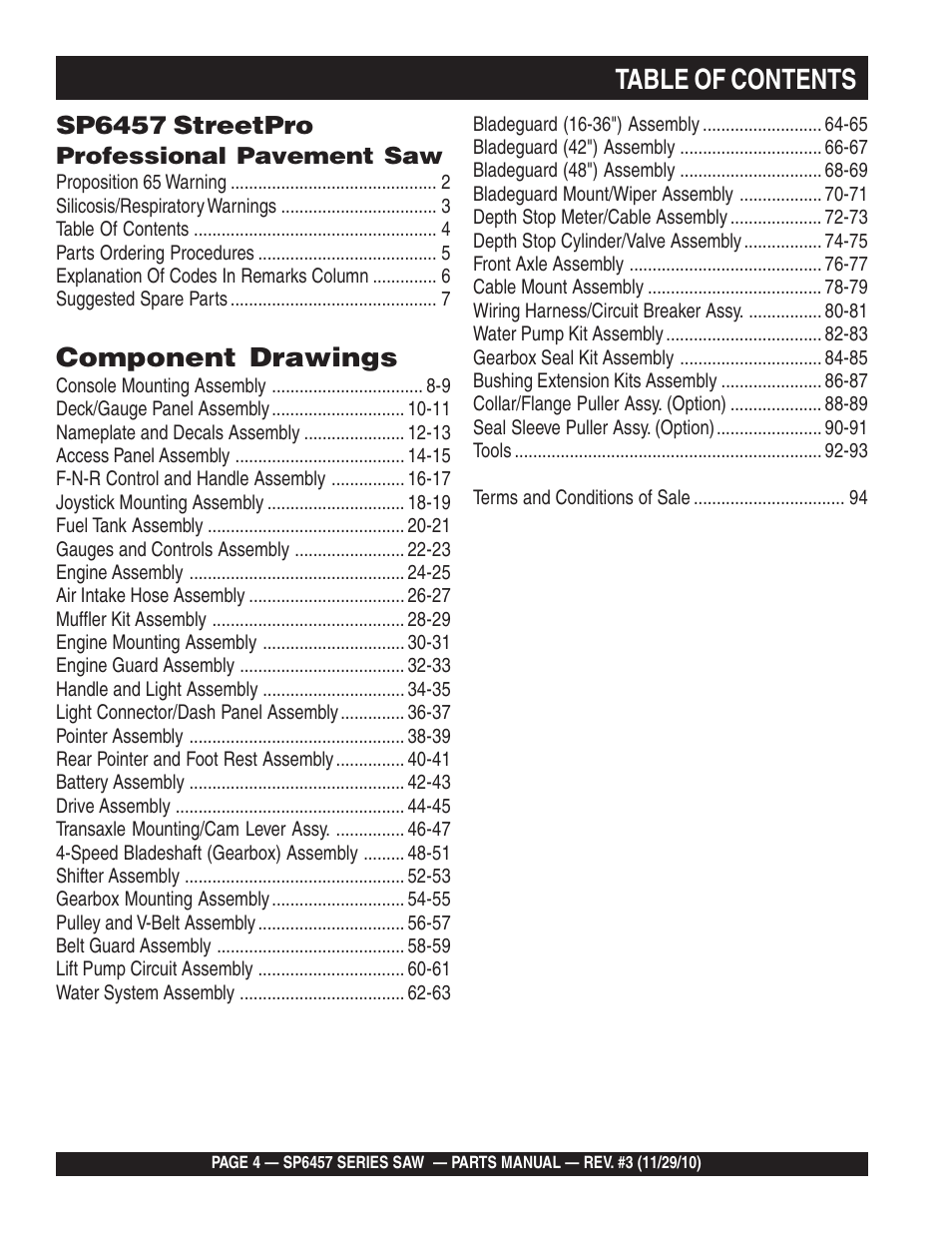 Multiquip SP6457 User Manual | Page 4 / 96