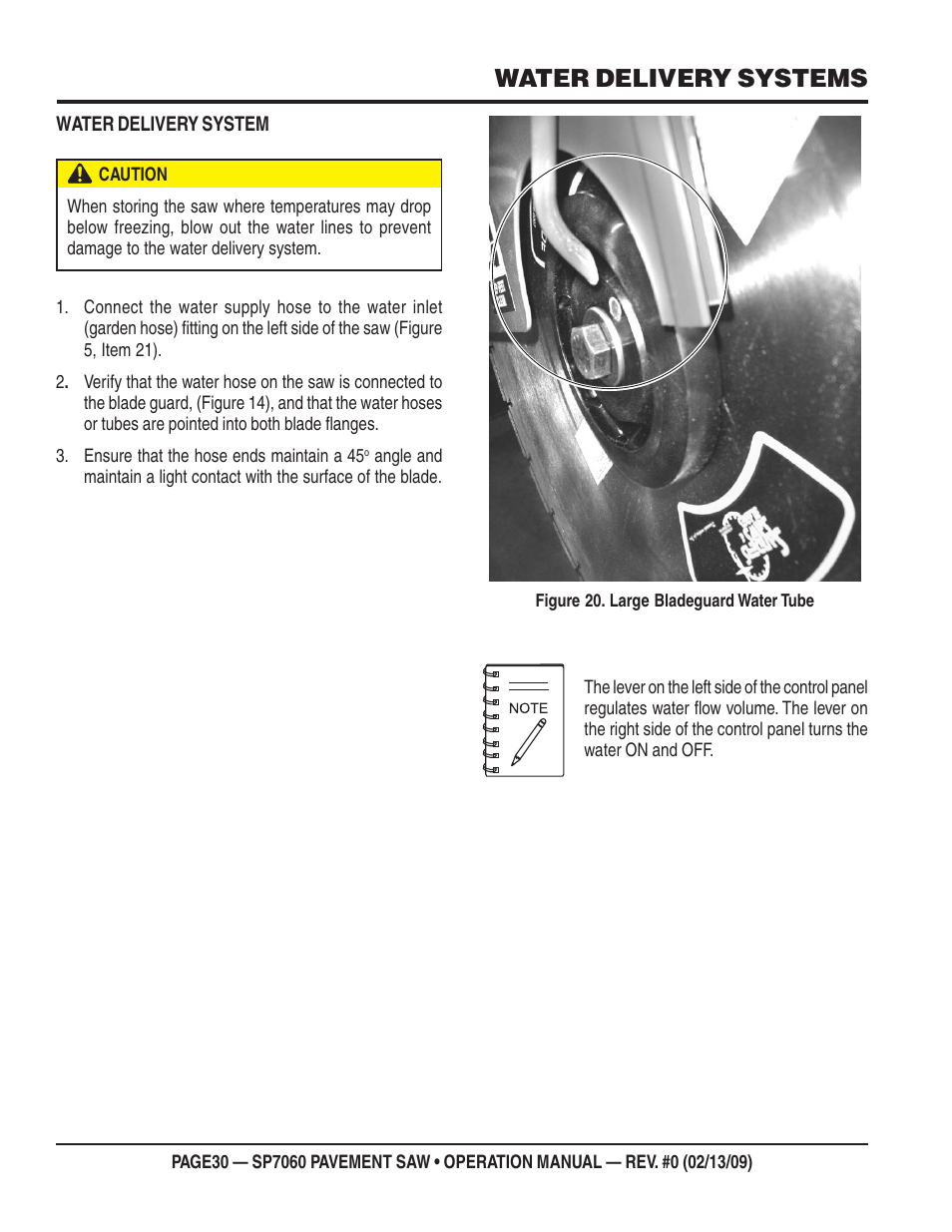 Water delivery systems | Multiquip SP706016 User Manual | Page 30 / 64