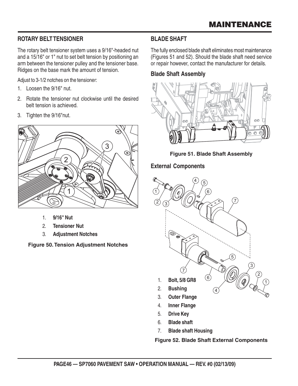 Maintenance | Multiquip SP706016 User Manual | Page 46 / 64