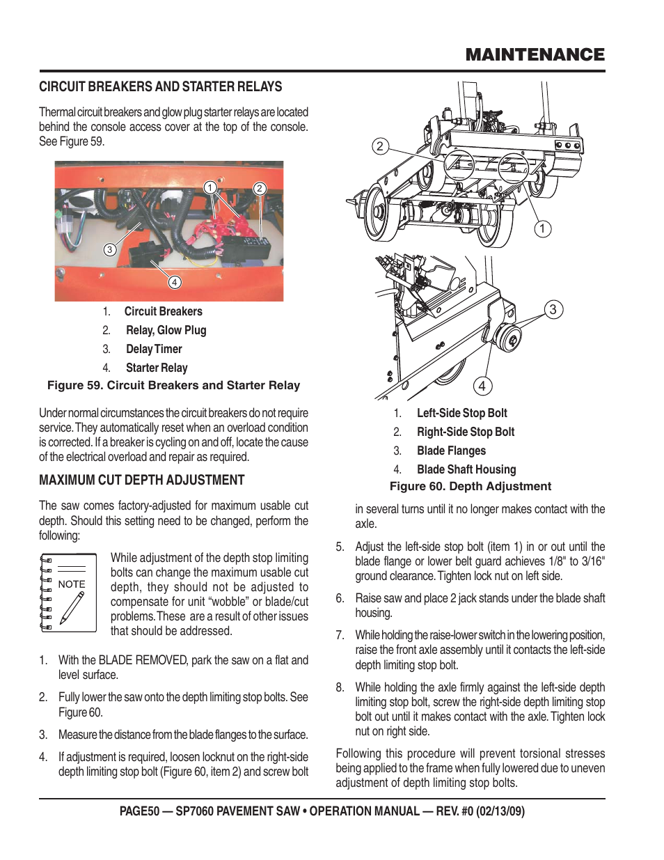 Maintenance | Multiquip SP706016 User Manual | Page 50 / 64