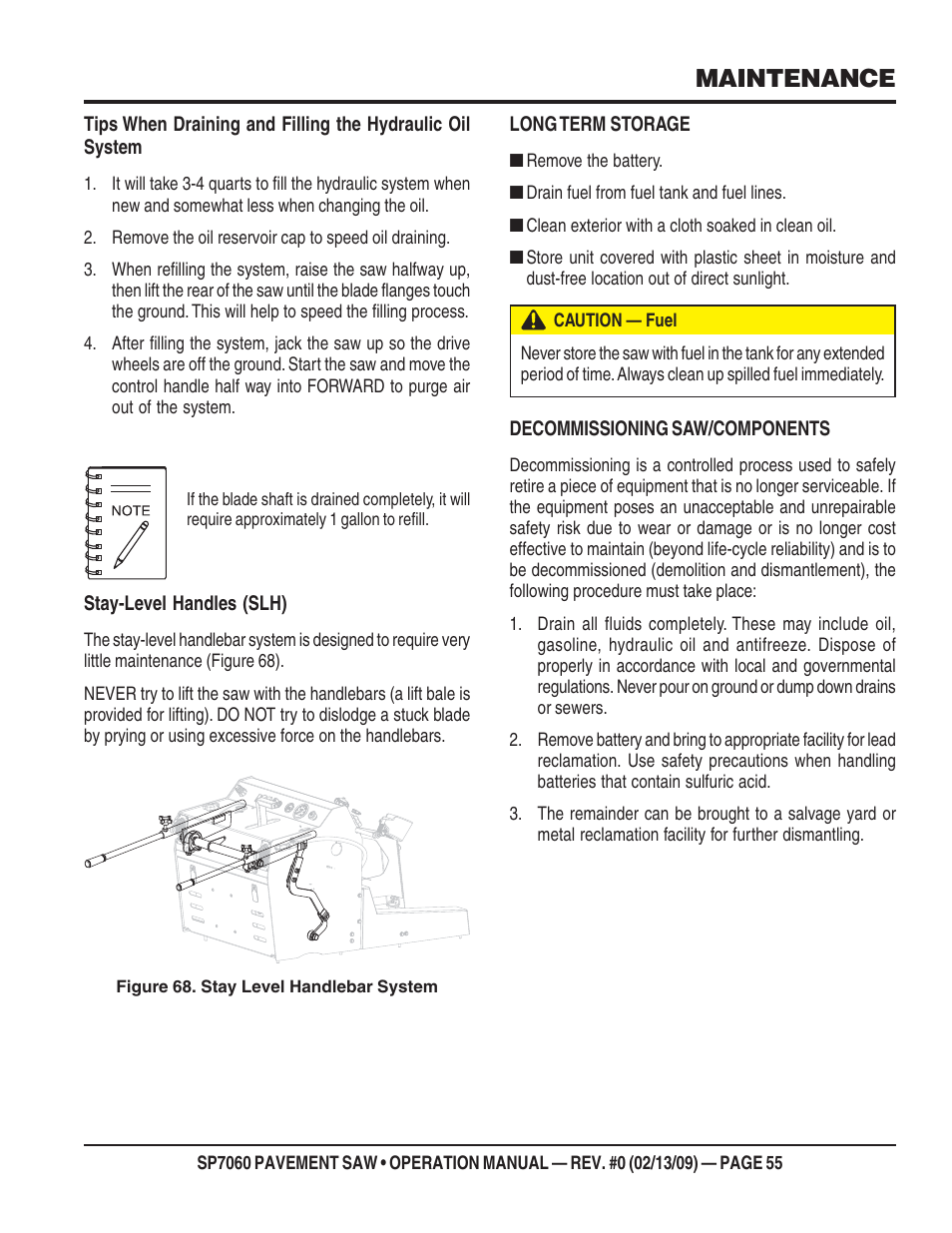 Maintenance | Multiquip SP706016 User Manual | Page 55 / 64