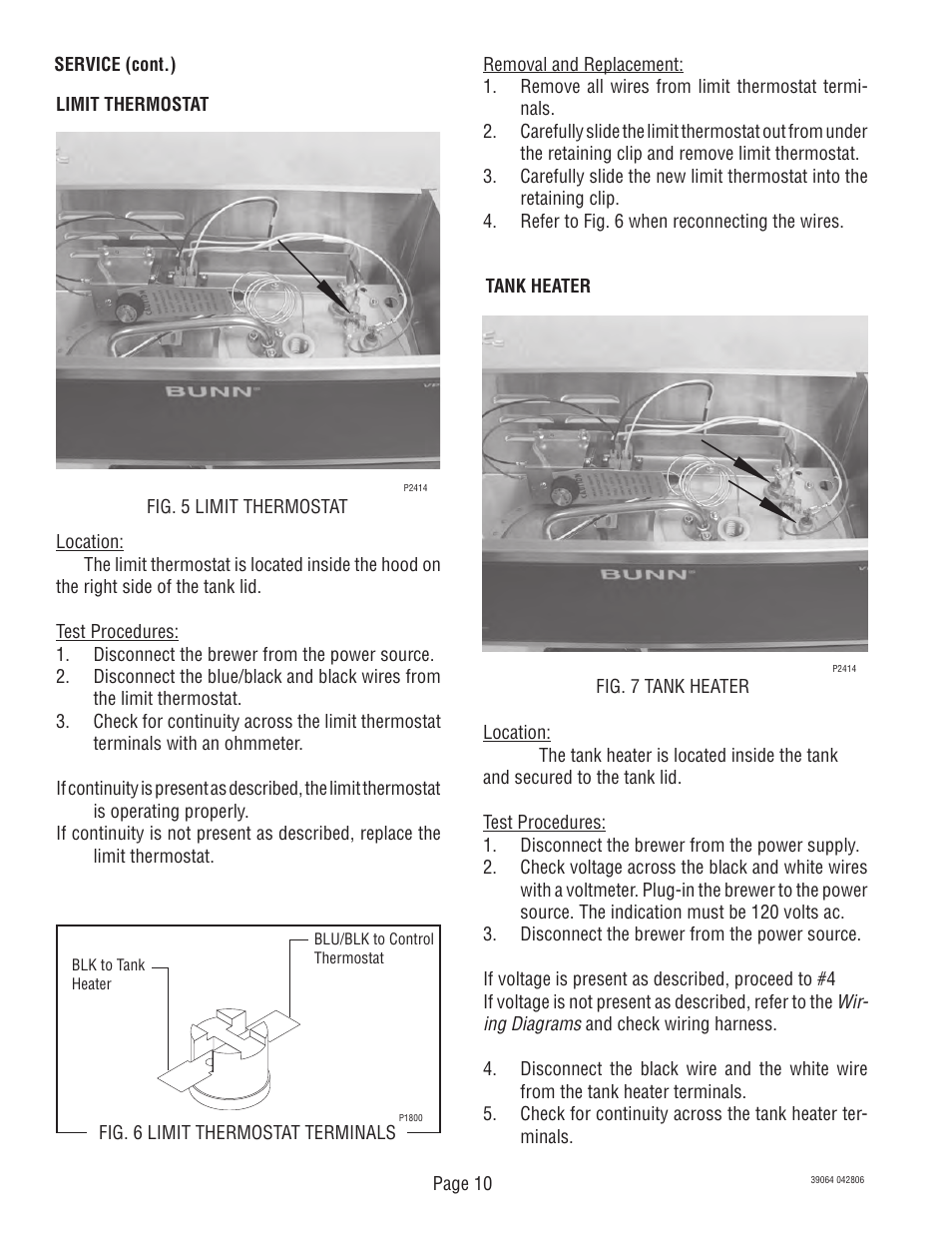 Bunn VPR TC  EN User Manual | Page 10 / 12