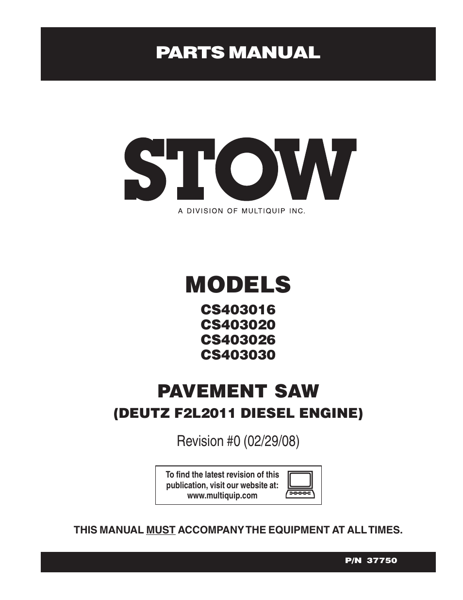 Multiquip CS403030 User Manual | 66 pages