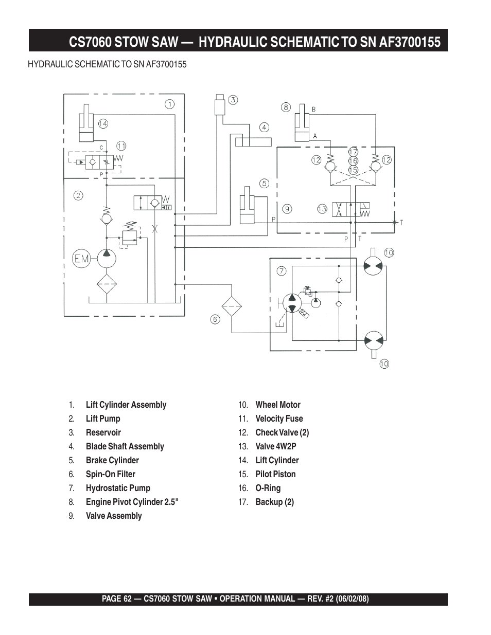 Multiquip CS706036 User Manual | Page 62 / 66