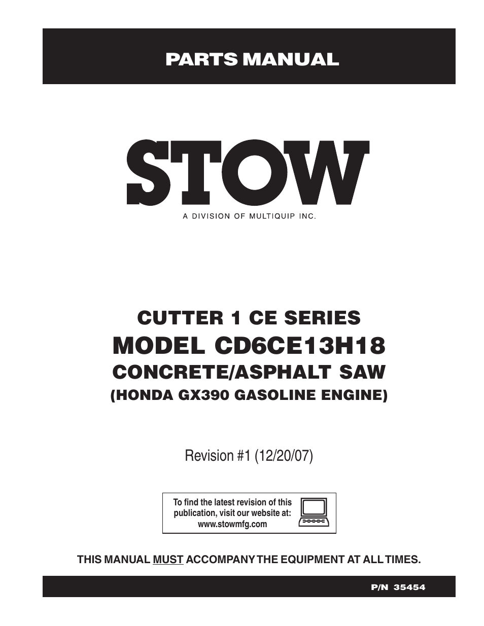 Multiquip CD6CE13H18 User Manual | 54 pages