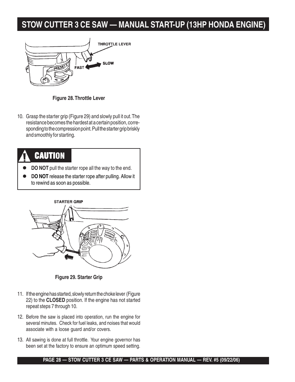 Cauti, Cauti caution | Multiquip CS8CE20H20 User Manual | Page 28 / 158