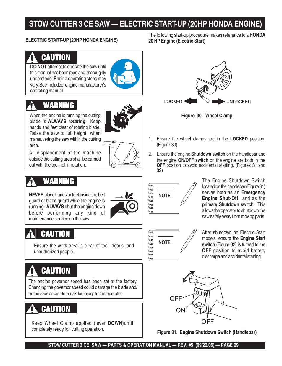 Cauti, Cauti caution, Warning | Warning caution caution caution caution caution | Multiquip CS8CE20H20 User Manual | Page 29 / 158
