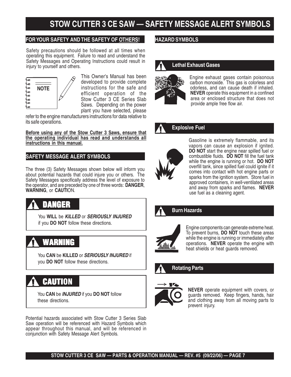 Cauti | Multiquip CS8CE20H20 User Manual | Page 7 / 158