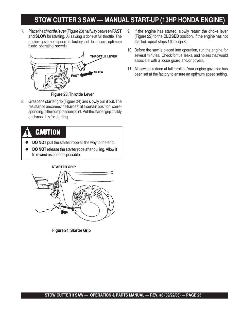 Cauti, Cauti caution | Multiquip CS820H20 User Manual | Page 25 / 152