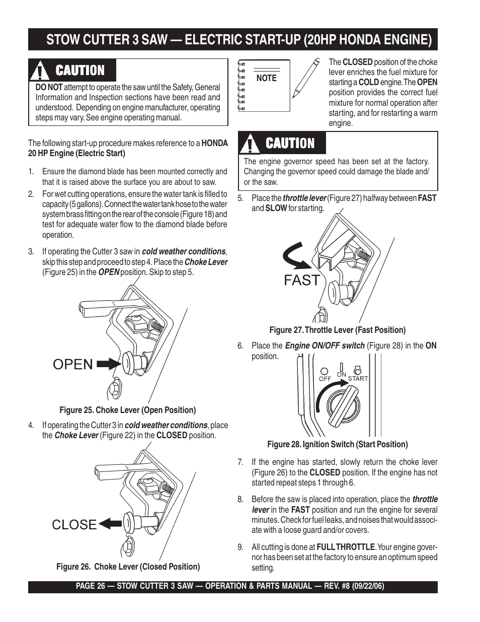 Cauti, Cauti caution cauti cauti cauti cauti caution | Multiquip CS820H20 User Manual | Page 26 / 152