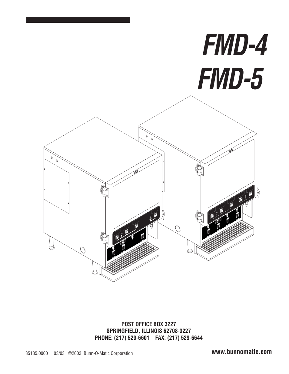 Bunn FMD-5 User Manual | 45 pages