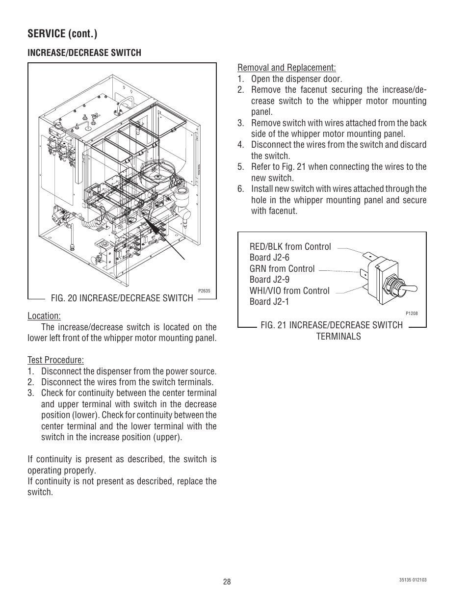Service (cont.) | Bunn FMD-5 User Manual | Page 28 / 45