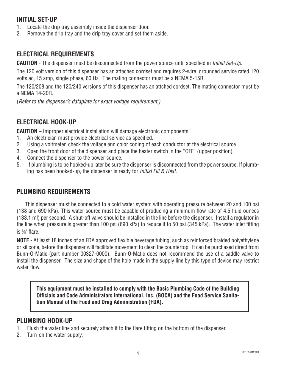 Bunn FMD-5 User Manual | Page 4 / 45