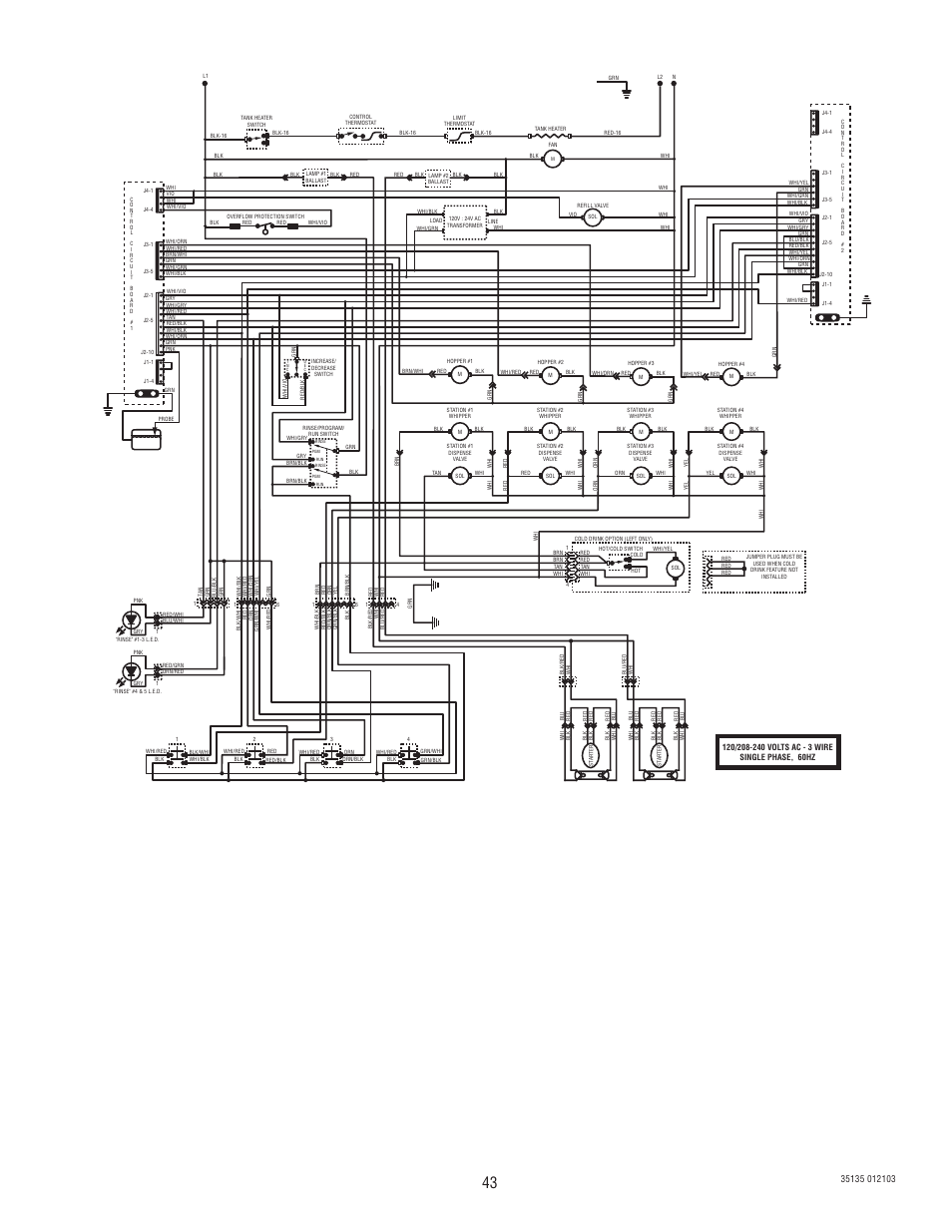 Schematic wiring diagram fmd-4 | Bunn FMD-5 User Manual | Page 43 / 45