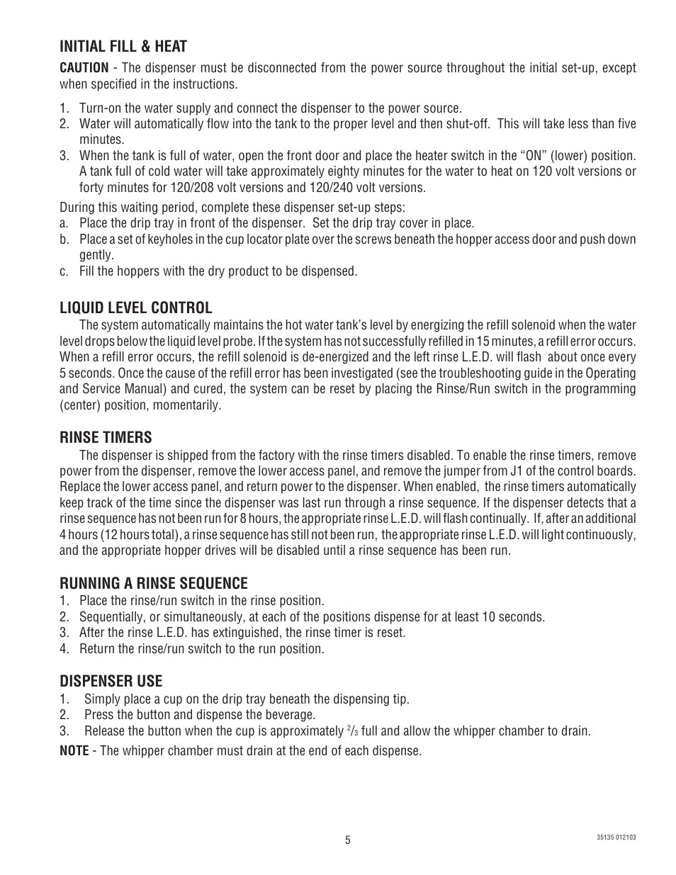 Bunn FMD-5 User Manual | Page 5 / 45