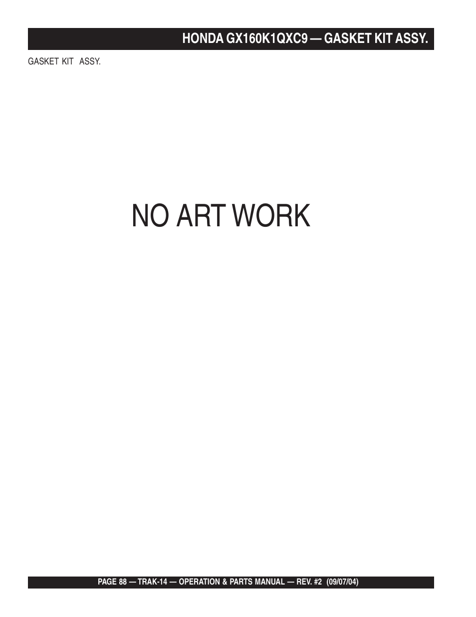 No art work | Multiquip MS1420E User Manual | Page 88 / 94