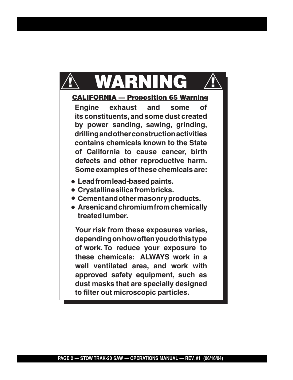 Multiquip MS2050E1 User Manual | Page 2 / 40