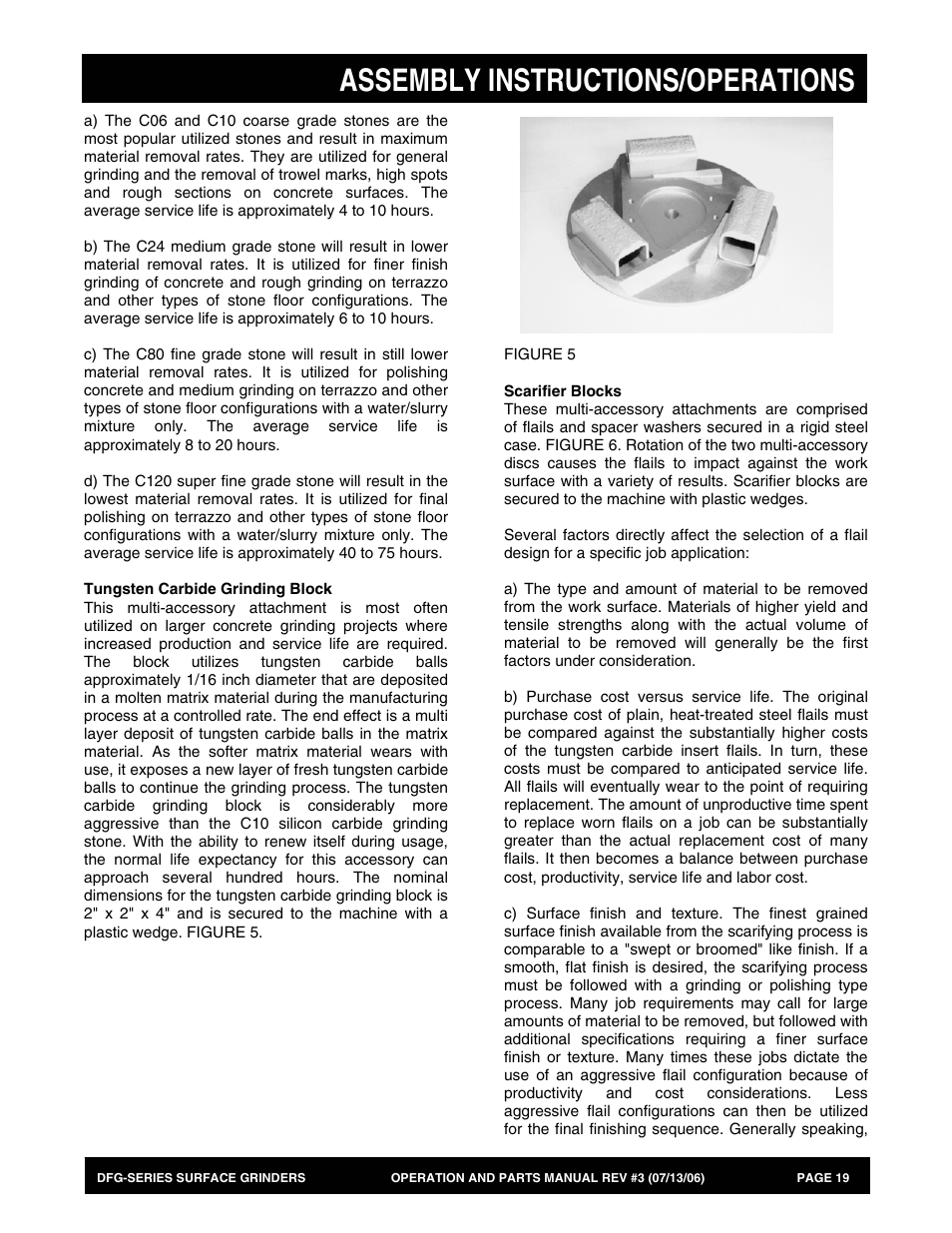 Assembly instructions/operations | Multiquip DFG Series User Manual | Page 19 / 80
