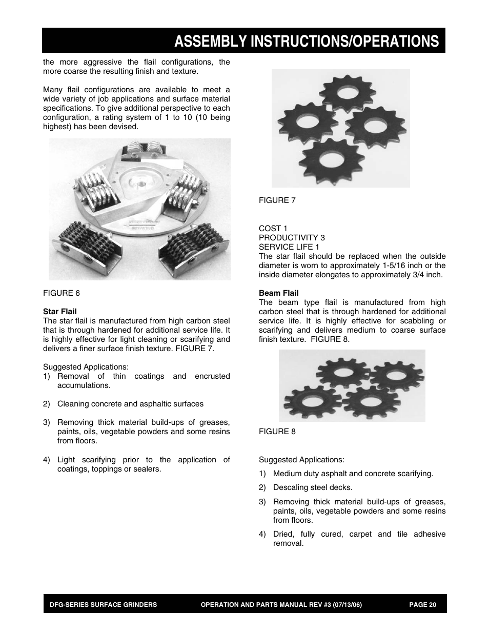 Assembly instructions/operations | Multiquip DFG Series User Manual | Page 20 / 80