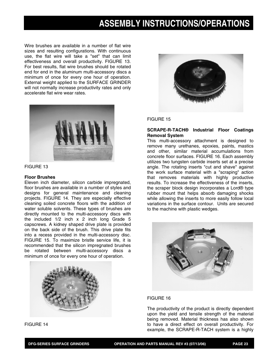 Assembly instructions/operations | Multiquip DFG Series User Manual | Page 23 / 80