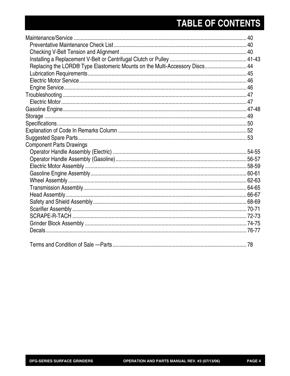 Multiquip DFG Series User Manual | Page 4 / 80