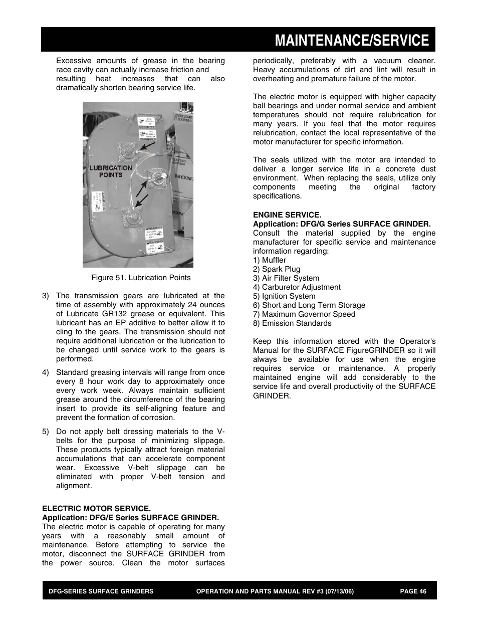 Maintenance/service | Multiquip DFG Series User Manual | Page 46 / 80