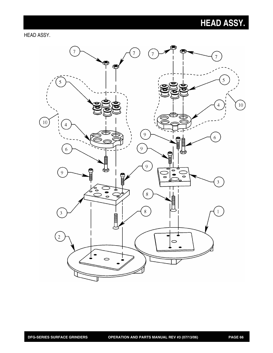 Head assy | Multiquip DFG Series User Manual | Page 66 / 80