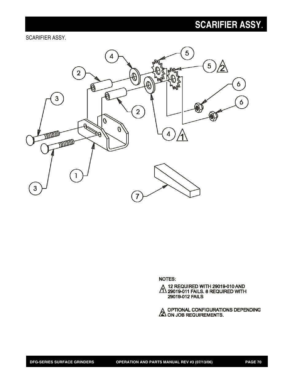 Scarifier assy | Multiquip DFG Series User Manual | Page 70 / 80