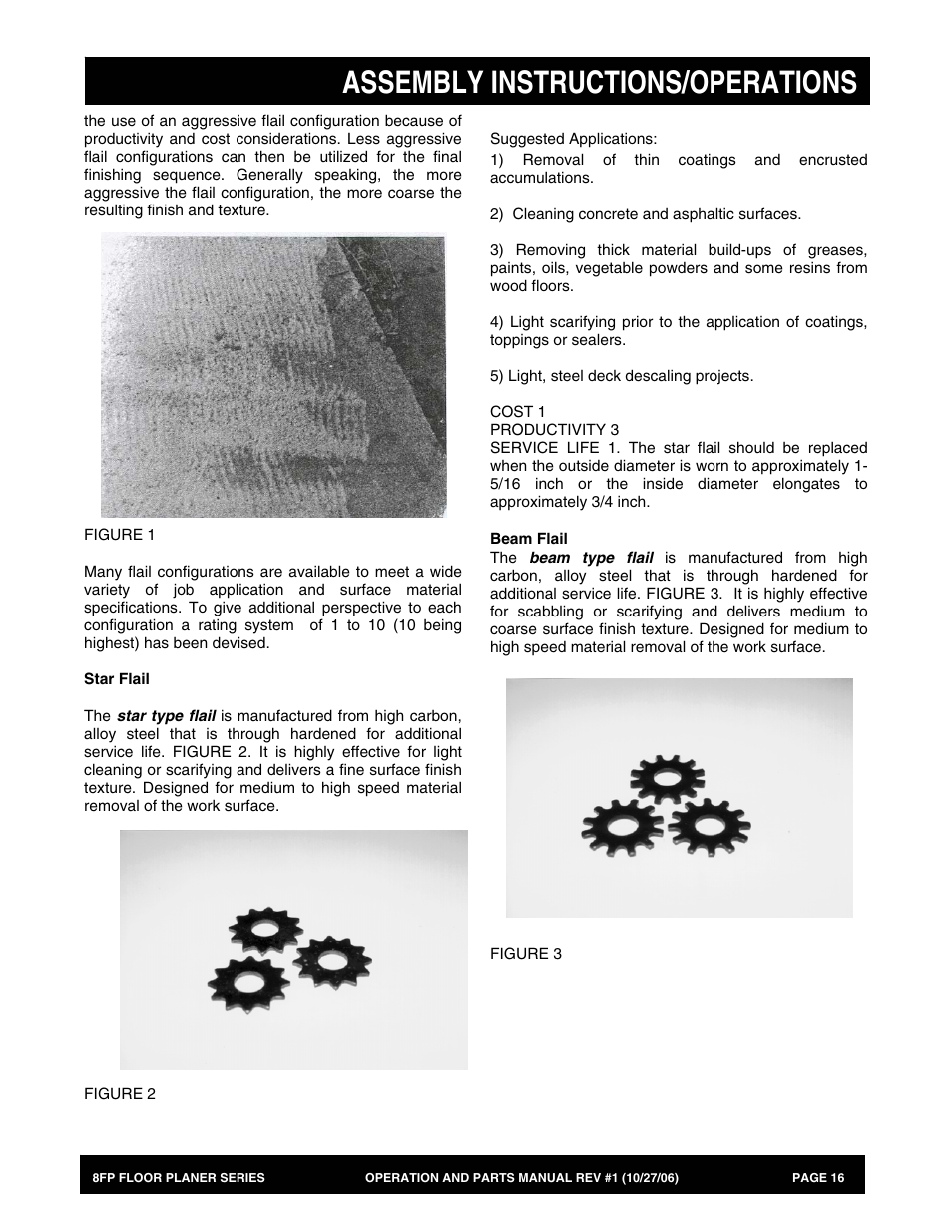 Assembly instructions/operations | Multiquip 8FP Series User Manual | Page 16 / 74