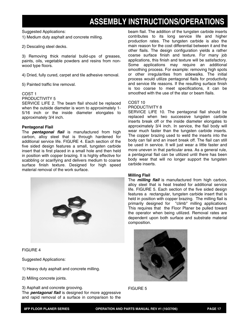 Assembly instructions/operations | Multiquip 8FP Series User Manual | Page 17 / 74