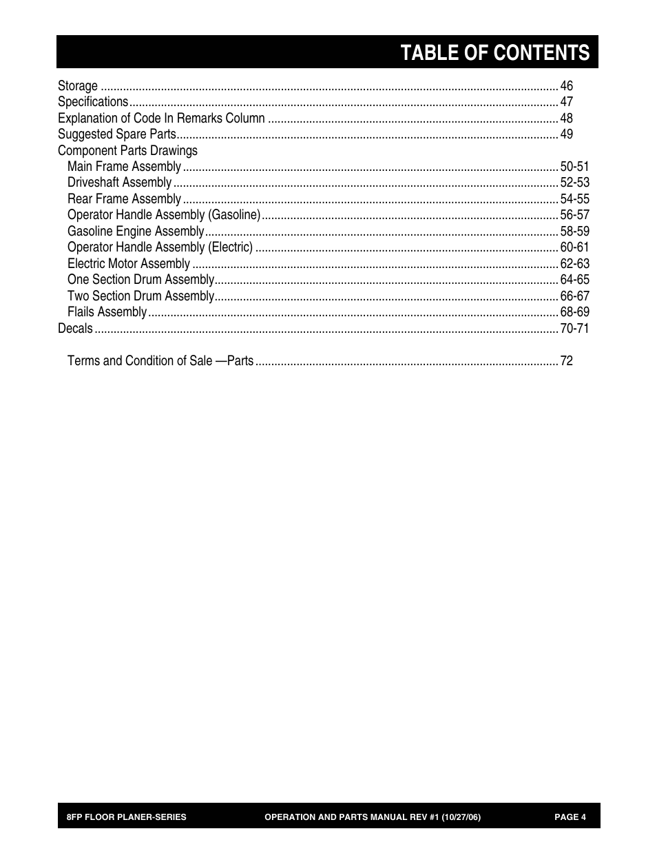 Multiquip 8FP Series User Manual | Page 4 / 74