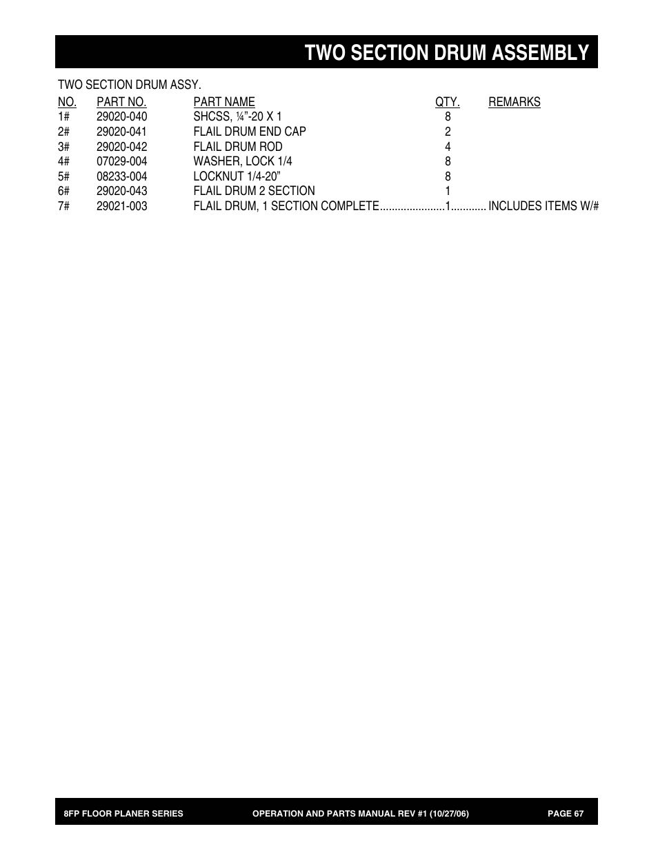 Multiquip 8FP Series User Manual | Page 67 / 74