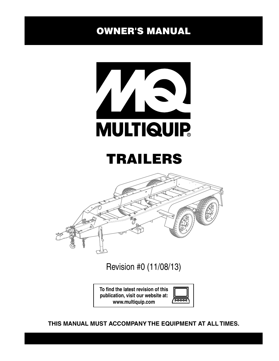 Multiquip Trailers User Manual | 52 pages