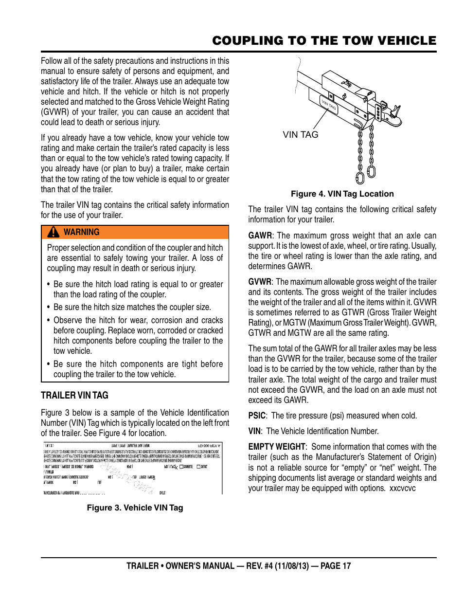 Coupling to the tow vehicle | Multiquip Trailers User Manual | Page 17 / 52