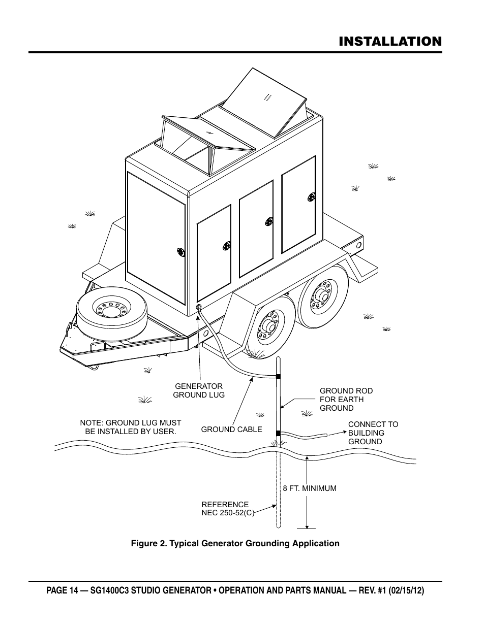 Installation | Multiquip SG1400C3-55748 User Manual | Page 14 / 116