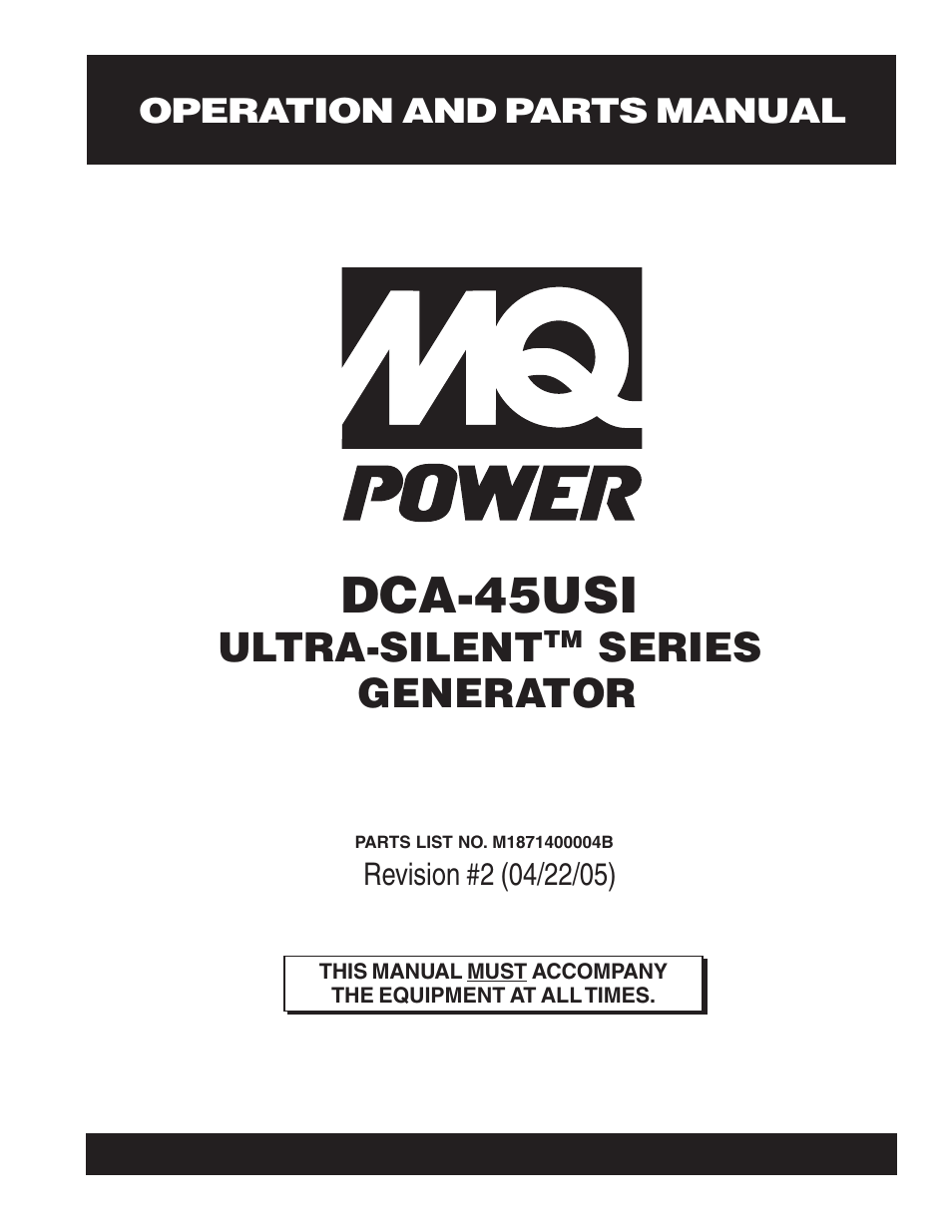 Multiquip DCA45USI User Manual | 82 pages