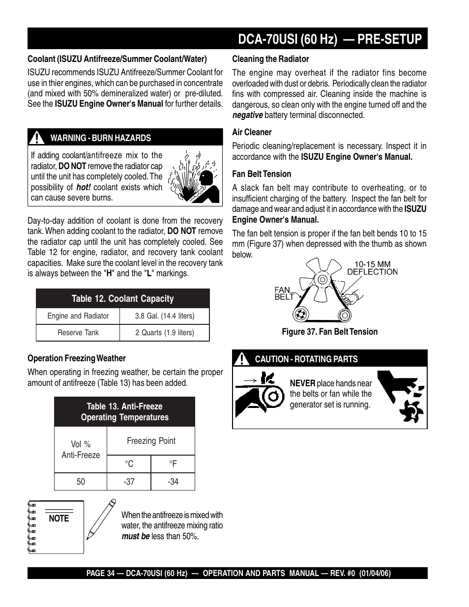Dca-70usi (60 hz) — pre-setup | Multiquip DCA70USI User Manual | Page 34 / 84