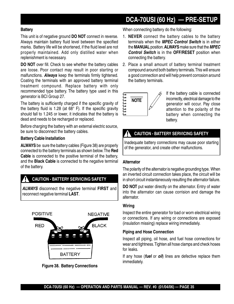 Multiquip DCA70USI User Manual | Page 35 / 84
