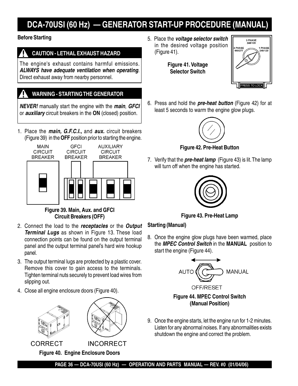 Multiquip DCA70USI User Manual | Page 36 / 84
