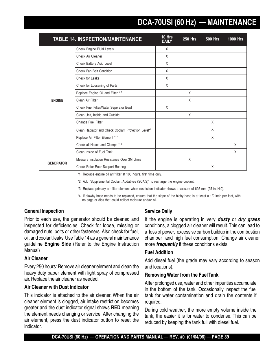 Multiquip DCA70USI User Manual | Page 39 / 84