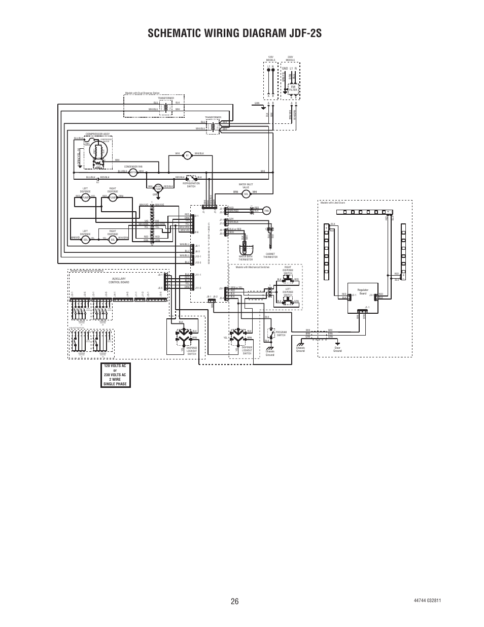 Schematic wiring diagram jdf-2s | Bunn JDF-2S User Manual | Page 26 / 28