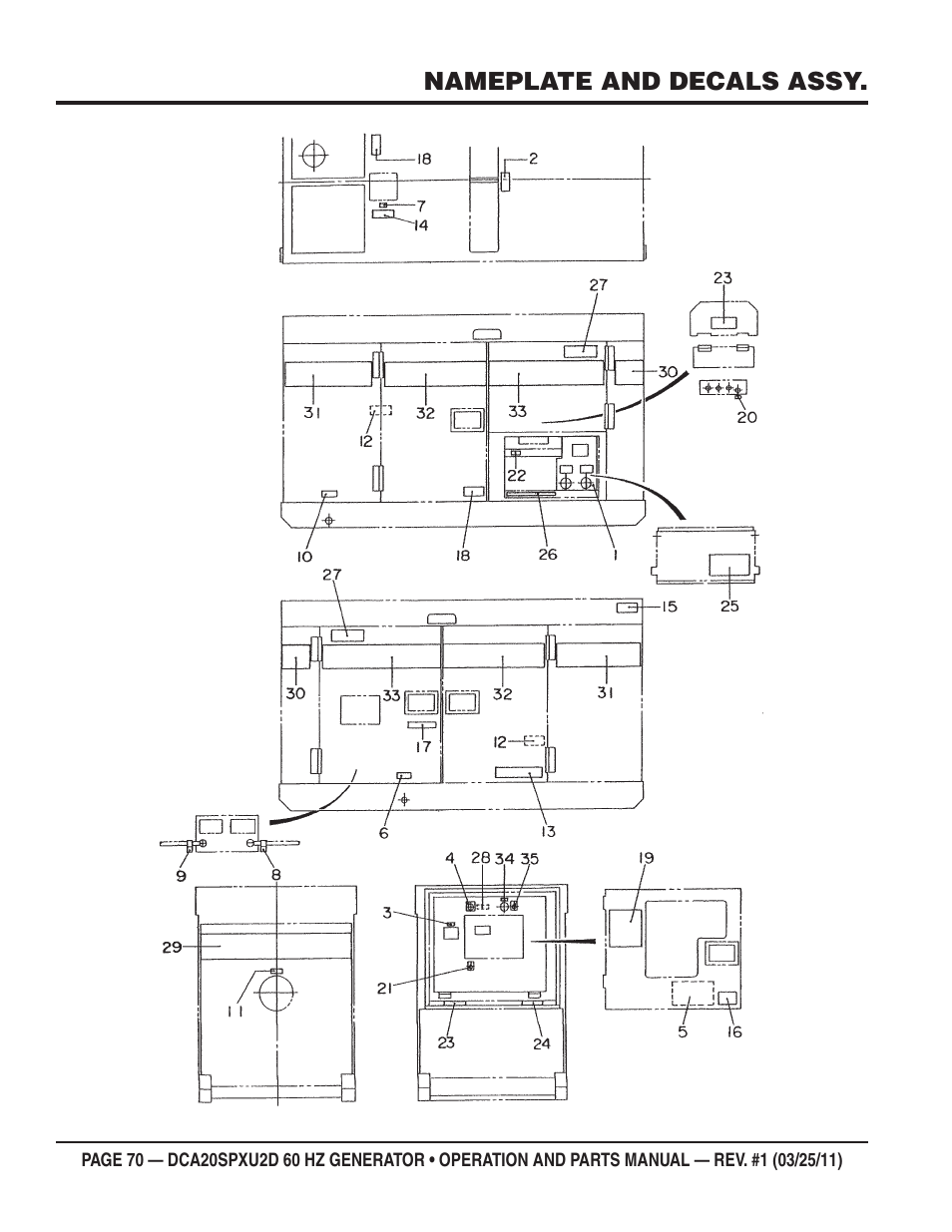 Multiquip DCA20SPXU2D User Manual | Page 70 / 74