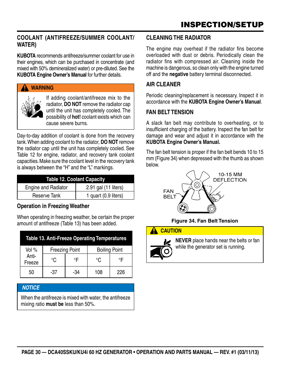 Inspection/setup | Multiquip DCA40SSKU_KU4i User Manual | Page 30 / 78