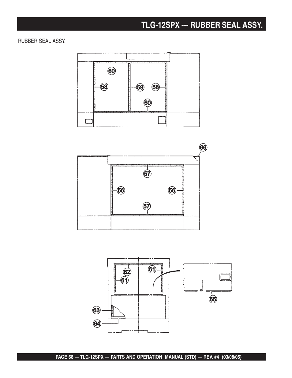 Tlg-12spx --- rubber seal assy | Multiquip TLG12SPX User Manual | Page 68 / 126