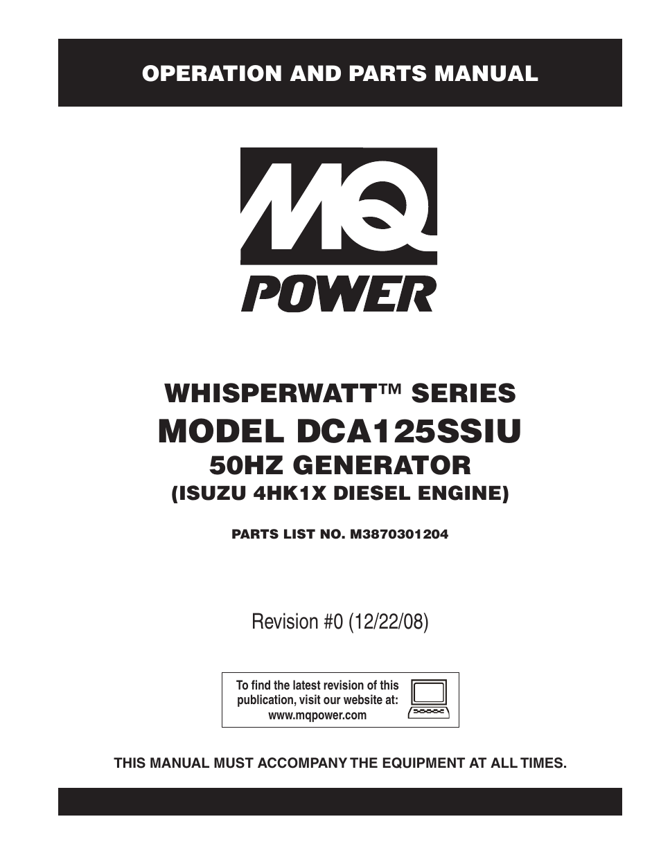 Multiquip DCA125SSIU User Manual | 88 pages